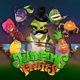 Jumping Fruits logo by Wazdan at Godz Casino